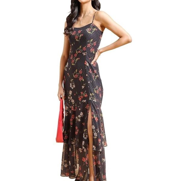 Tokyo Talkies Women's Sleeveless Shoulder Straps Printed Dresses | Stylish| Casual