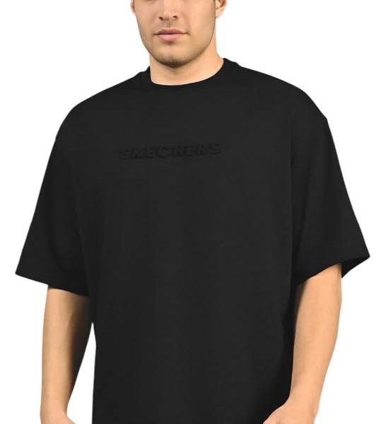 Skechers Men's Solid Regular Fit T-Shirt