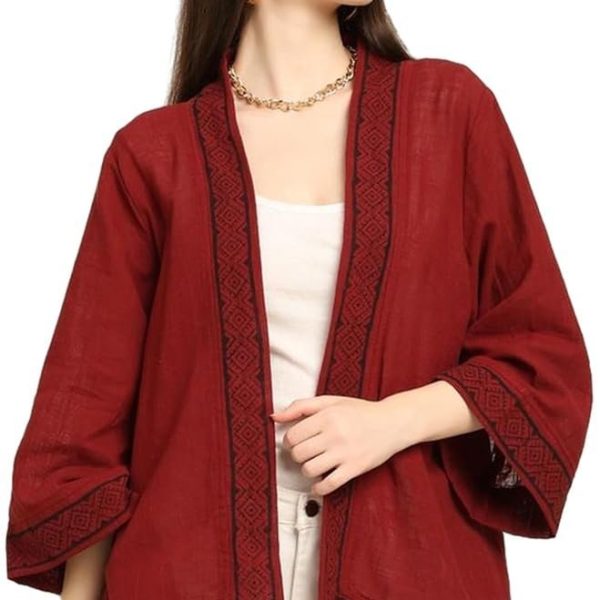 KE KANHA EXPORTS Shrugs for Women Stylish | Cover up on Jeans Tops for Women | Western Beach Outfits | Summer Clothes | Kimono Length Option Short | Medium | Long