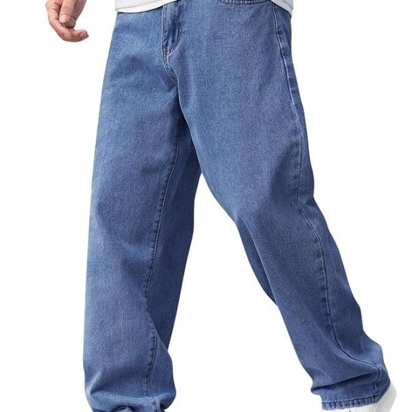 Lymio Baggy Denim Jeans Pants for Men (L-Jeans)