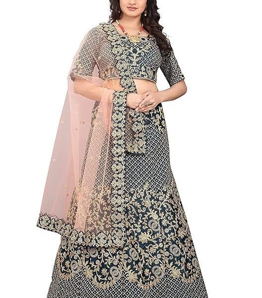 NETRA FASHION Traditional Women's Heavy Embroidered Semi Stitched Designer Lehenga Choli Bollywood Choli Woman Bridal Reception wear