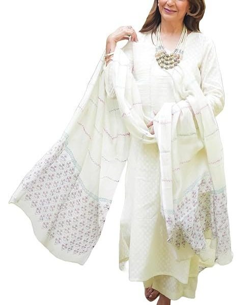 ANNI DESIGNER Women's Rayon Blend Printed Straight Kurta with Pant & Dupatta
