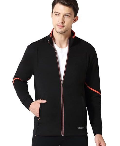 Van Heusen Cotton Blend Men High Neck Jacket