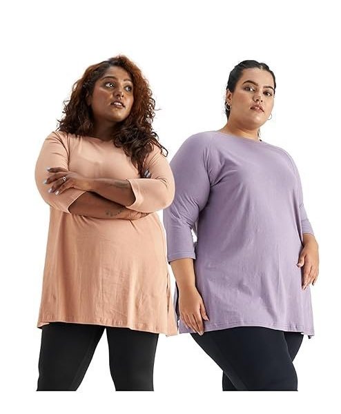 Spirit Animal Active Tshirt for Women Gym, Pack of 2| Gym Tshirt for Women Full Sleeves| Raglan Sleeves with Thumbholes| Relaxed Fit| Plus Size Active Wear Tshirt| Sweat Wicking | Yoga Tshirt Set