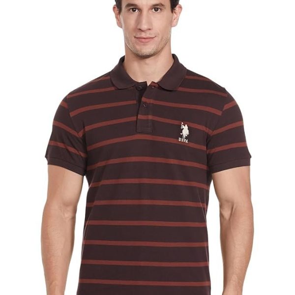 U.S.POLO ASSN. Men's Striped Regular Fit Polo Shirt