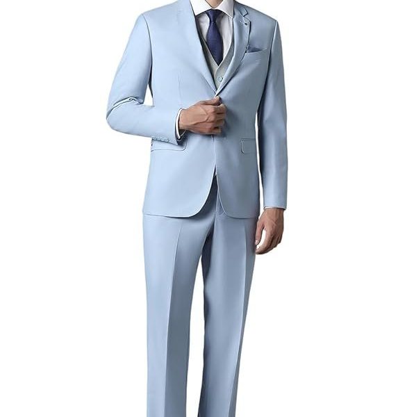 Louis Philippe Men's Polyester Blend Three Piece Suit-Dress Set