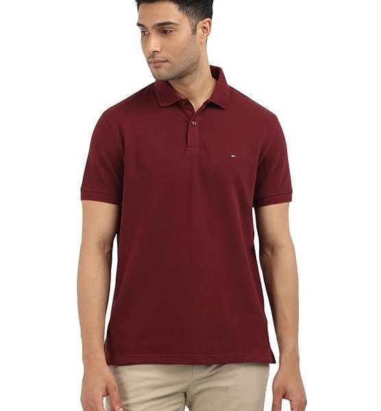 Tommy Hilfiger Men's Cotton Solid Regular Fit Polo