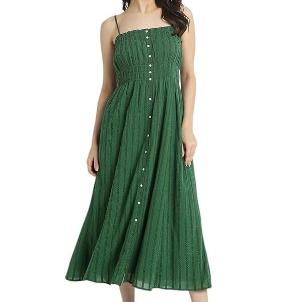 American Eagle Women's Cotton Blend Modern Calf Length Dress