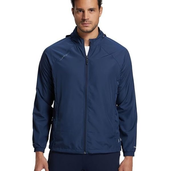 Jockey MV40 Men's Microfiber Fabric Water Resistant Regular Convertible Hoodie Active Wear Jacket