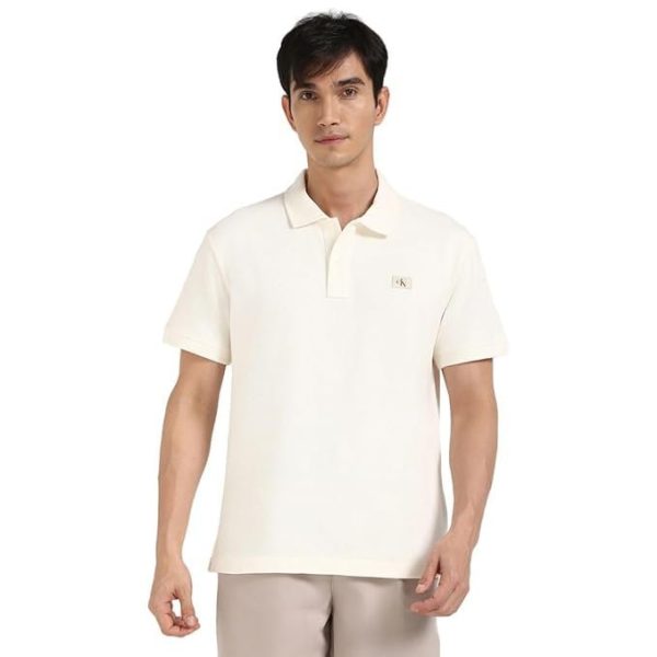 Calvin Klein Jeans Men's Solid Relaxed Fit Polo Shirt
