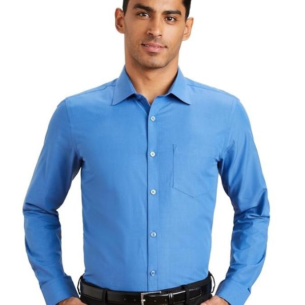 Symbol Men's Cotton Rich Formal Shirt | Plain | Full Sleeve - Regular Fit