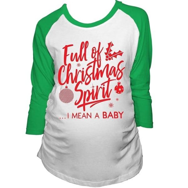 Maternity Raglan Full of Christmas Spirit