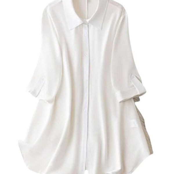 Leriya Fashion Women's Shirt Dress Knee Length Dress | Loose Fit | Button-Down | | 3/4 Sleeve | Summer Wear | Available in