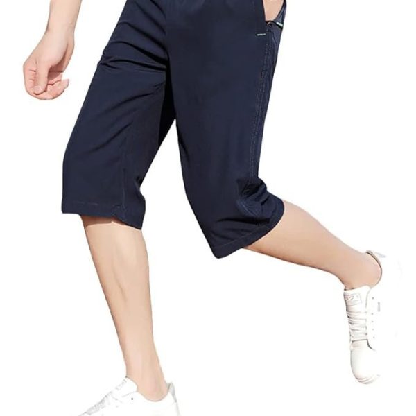 Sports Shorts, Cropped Pants, Summer Clothes, Men's, 3/4 Length, Outdoor, Shorts, Bottoms, Large Size, Loose, Plain, Cool, Breathable, Quick Drying, Comfortable, Lightweight, Shorts, Sweatshirt,