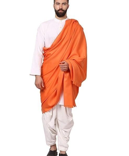 Pashtush Men's Wool Kesari Baba Lohi Shawl