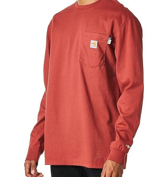 Carhartt Men's Flame Resistant Force Loose Fit Midweight Long-Sleeve Pocket T-Shirt