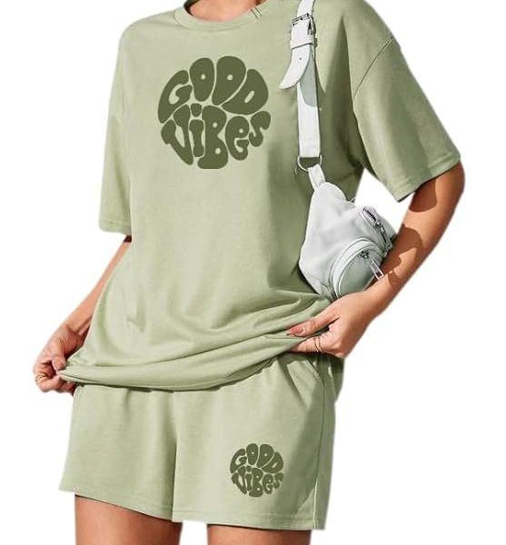 KSHS Women's Cotton Printed Night Suit Set of Top & Shorts