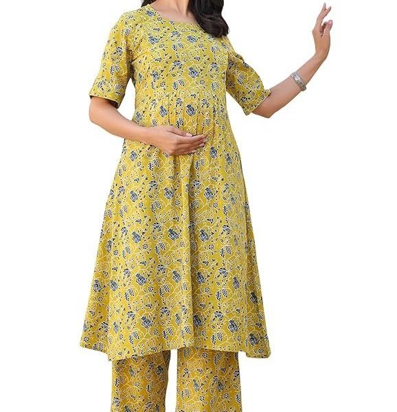 Janasya Women's Cotton Kurta Pant Set