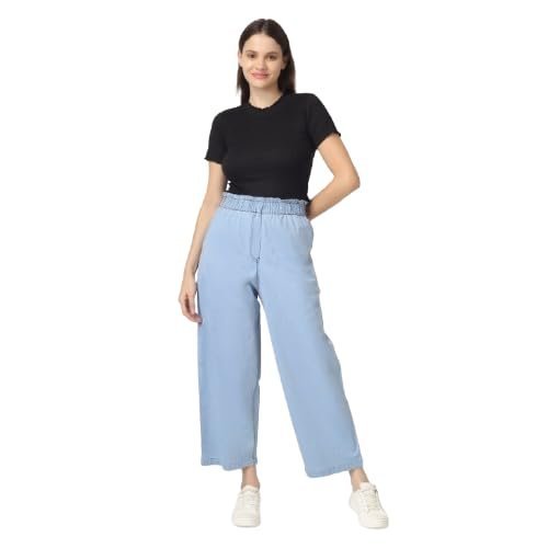 ON & ON Denim Flared Long Pants Smooth Denim Cotton Blended Fabric Flare Fit Pants for Women in Different Colors and Sizes
