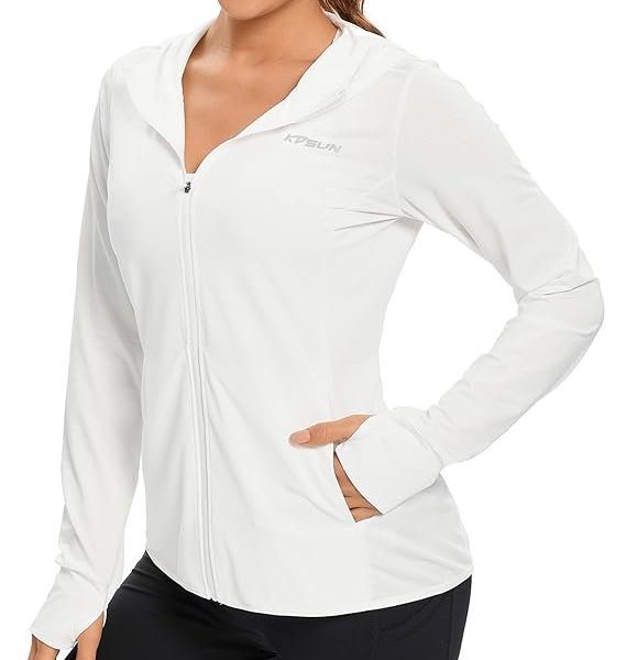 KPSUN Women's UPF 50+ UV Sun Protection Clothing Zip Up Hoodie SPF Long Sleeve Sun Shirt Fishing Hiking Outdoor Jacket