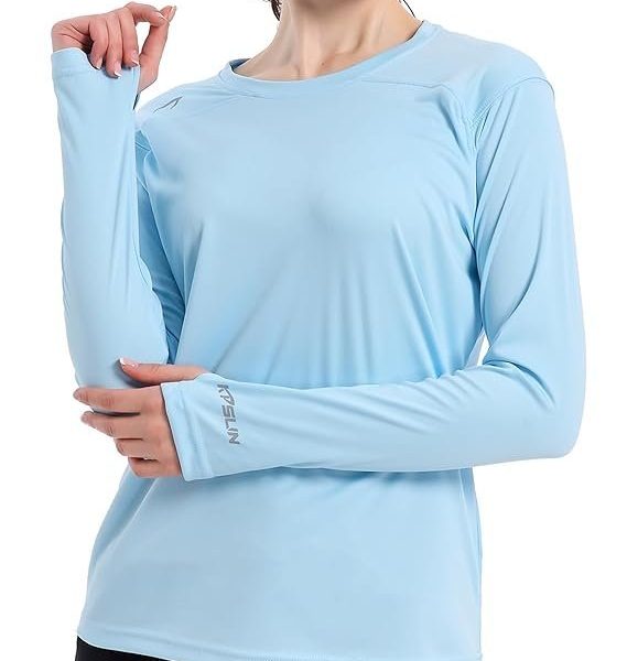 Women's UPF 50+ UV Sun Protection Shirt Outdoor Performance Long Sleeve Rash Guard Shirts for Hiking,Swim,Fishing