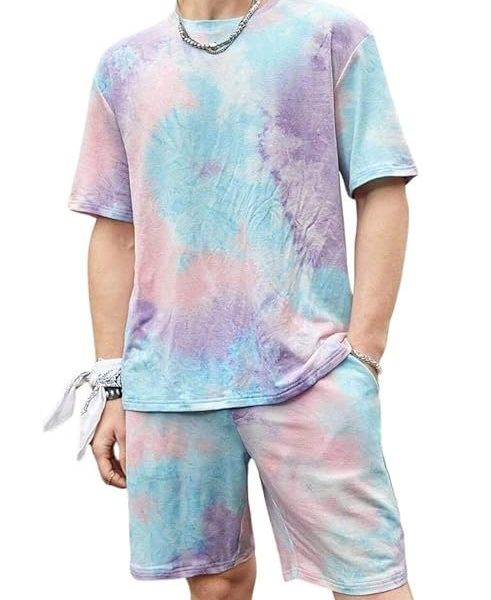 DHRUVI TRENDZ Men's Lycra Solid Co-Ord Set