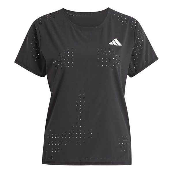 adidas Women's Polyester Geometric Slim Fit T-Shirt